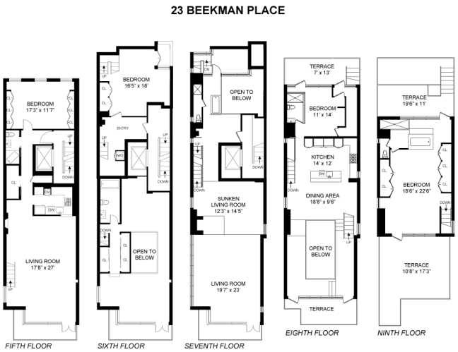 23 Beekman Place Real Estate drawing